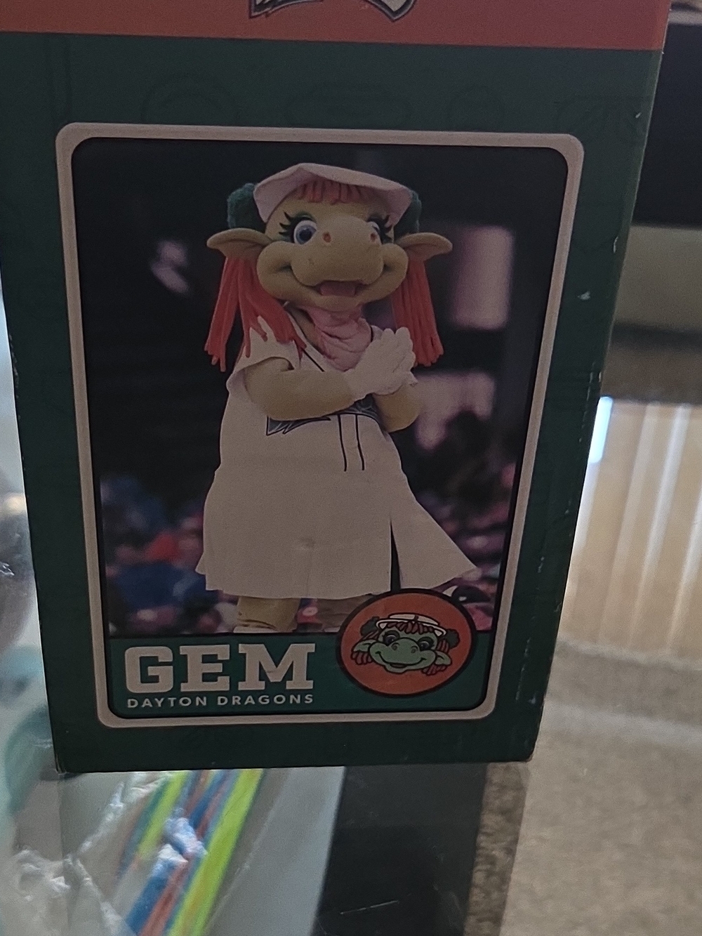 vintage Dragons Gem Mascot Baseball Bobblehead